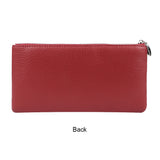 Royal Bagger Genuine Cow Leather Long Wallet for Women Simple Solid Color Money Clips Clutch Coin Purse Casual Card Holder 1503