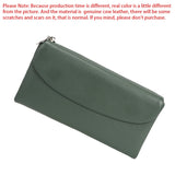 Royal Bagger Long Wallets for Women Genuine Cow Leather Fashion Clutch Coin Purse Card Holder Simple Solid Color Money Clips1489