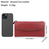 Royal Bagger Genuine Cow Leather Long Wallet for Women Simple Solid Color Money Clips Clutch Coin Purse Casual Card Holder 1503